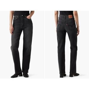 Levi’s Ribcage Straight Jeans Black Women’s 26x30  NWOT High Rise - Full length